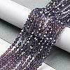 Transparent Electroplate Glass Beads Strands GLAA-F029-3mm-C04-4