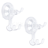 Transparent Plastic Suction Cup Hook Hangers AJEW-WH0312-92-1