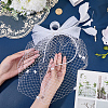 Gauze Mesh Veil Cloth with Aligator Hair Clip AJEW-WH20018-97B-3