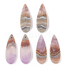Natural Amethyst Lace Agate Pendants G-K381-10-1