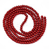 Baking Paint Pearlized Glass Pearl Round Bead Strands HY-Q003-4mm-74-2