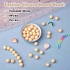 100Pcs Silicone Beads Round Rubber Bead 15MM Loose Spacer Beads for DIY Supplies Jewelry Keychain Making JX449A-2