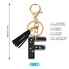 1Pc Resin Letter Keychains KEYC-TADJ0001-09F-3