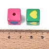 Two Tone Opaque Acrylic Beads OACR-N162-01-3