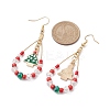 304 Stainless Steel Christmas Tree Dangle Earrings EJEW-TA00455-3