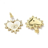 Brass Micro Pave Cubic Zirconia Pendants KK-P326-11G-01-2