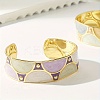 Vintage Elegant 201 Stainless Steel Enamel Open Ladies Cuff Bangles for Parties CX4630-1-1