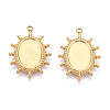 Non-Tarnish 304 Stainless Steel Pendant Cabochon Settings STAS-T065-90G-1