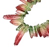 Two Tone Spray Painted Natural Quartz Crystal Points Beads Strands G-Q610-03A-3