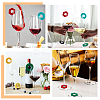 24Pcs 2 Style 12 Colors Felt Wine Glass Charms AJEW-BC0003-68-7