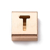 Ion Plating(IP) 304 Stainless Steel Square Slide Charms STAS-L132-02T-RG-1