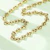304 Stainless Steel Diamond Shape Link Chain Necklaces for Women Men NJEW-F363-01G-1