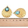 304 Stainless Steel Enamel & Natural Paua Shell Pendants SH-CBA4809-01G-3