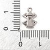 Brass Pave Clear Cubic Zirconia Charms KK-Z051-01P-02-3