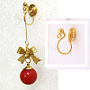Brass Clip-on Earring Converters Findings LS-KK-D060-03G-02-4