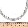 304 Stainless Steel Twisted Chain Flat Snake Chain Double Layer Necklaces LS-NJEW-D350-03P-3