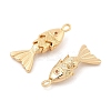 Brass Micro Pave Clear Cubic Zirconia Pendants LS-KK-C080-02A-G-2