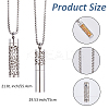 2 Styles 304 Stainless Steel Box Chain Hollow Column Perfume Bottle Pendant Necklaces NJEW-FH0001-19-2