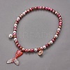 Plastic Imitation Pearl Stretch Bracelets and Necklace Jewelry Sets X-SJEW-JS01053-03-2
