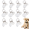 18Pcs Natural Quartz Crystal Keychains HJEW-CA0001-20-1