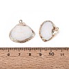 Electroplate Natural Sea Shell Pendants SSHEL-Q100-10KCG-3