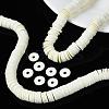Flat Round Handmade Polymer Clay Beads CLAY-R067-12mm-21-2