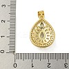 Rack Plating Brass Pave Cubic Zirconia Pendants KK-U029-28G-07-3