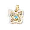 Brass Micro Pave Cubic Zirconia Pendants KK-Q030-01C-G-1