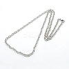 Men's 304 Stainless Steel Cable Chain Necklaces X-STAS-O037-66P-2