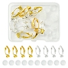 12Pcs 2 Color Brass Clip-on Earring Converters Findings KK-FS0001-31-1