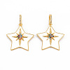 Brass Micro Pave Colorful Cubic Zirconia Pendants KK-S354-335-NF-1