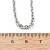 3MM 304 Stainless Steel Cable Chain Necklaces NJEW-T016-09P-5