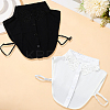 2Pcs 2 Colors Detachable Polyester Shirt Women False Collar AJEW-CY0001-44-3