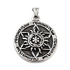 Retro 304 Stainless Steel Pendants STAS-I205-32AS-1