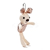 Cartoon PP Cotton Plush Simulation Soft Stuffed Animal Toy Rabbit Pendants Decorations HJEW-K043-01-3