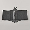 PU Leather Wide Elastic Corset Belt with Alloy Buckle AJEW-WH0518-50-2