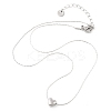 Non-Tarnish 304 Stainless Steel Boston Link Chain Heart Pendant Necklaces for Women NJEW-Z046-01P-2