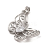 Brass Micro Pave Cubic Zirconia Pendants ZIRC-P114-03P-2