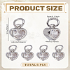 6Pcs Brass Micro Pave Grade AAA Cubic Zirconia Charms ZIRC-LP0001-33P-2