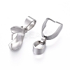 Tarnish Resistant 201 Stainless Steel Pendant Pinch Bails LS-X-STAS-E437-28P-2
