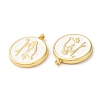 Eco-Friendly Brass Enamel Pendants KK-M246-34G-02-2