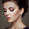 2 Pairs 2 Style Crystal Rhinestone Bowknot Dangle Stud Earrings EJEW-AN0002-31-6