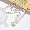 Ion Plating(IP) 304 Stainless Steel Crystal Rhinestone Heart Pendant Necklaces NJEW-P320-20G-1