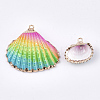 Spray Paint & Electroplate Sea Shell Pendants X-SSHEL-S262-07C-2