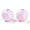 Easter Theme Printed Wood Beads WOOD-T032-22I-3