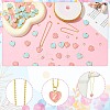 DIY Alloy Enamel Heart with Letter A~Z Pendant Decoration Making Kits DIY-CJ0003-08-3