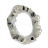 Natural Tourmalinated Quartz Stretch Bracelets PW-WG56138-29-1