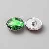 Platinum Plated Brass Jewelry Snap Buttons BUTT-WH0050-J01-2