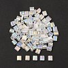 FGB 2-Hole Transparent Glass Seed Beads SEED-YW0002-35-1
