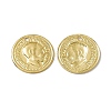 Rack Plating Brass French Coins Charms KK-C007-11G-2